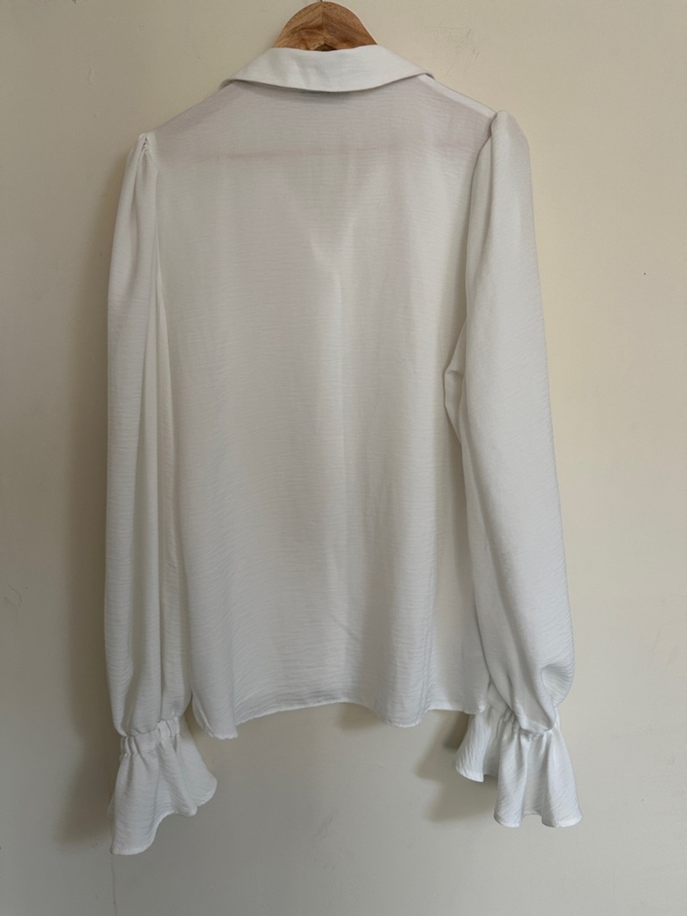 ASOS White Ruffle Sleeve Button Down - Picture 7 of 9